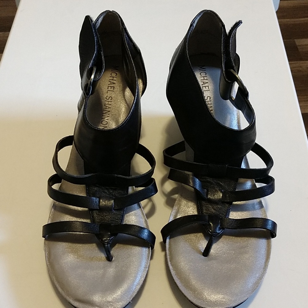 Black Leather Sandals